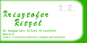 krisztofer ritzel business card